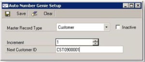 Auto Number Genie Setup Customer ID